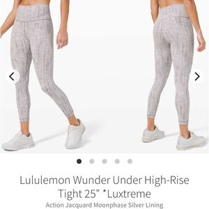 Lululemon Wunder Under High-Rise Tight 25" Luxtreme Jacquard Moonphase Silver 4